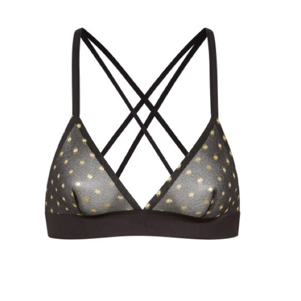Sam Edelman Black/Gold Dot Bralette - Picture 4 of 7